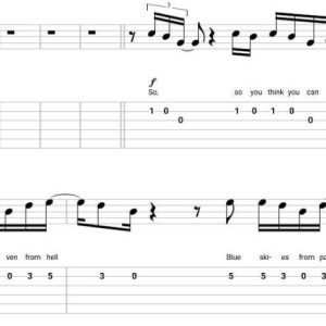 نت و تبلچر Wish You Were Here از Pink Floyd