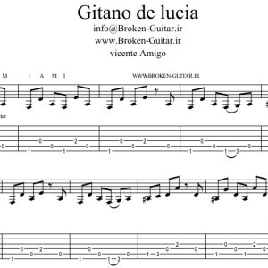 نت تبلچر Gitano De Lucia ویسنته