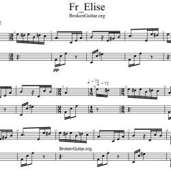 نت پیانو Fur Elise از بتهوون