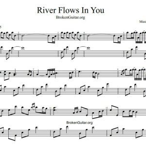 نت پیانو رودخانه در تو جاریست - یروما